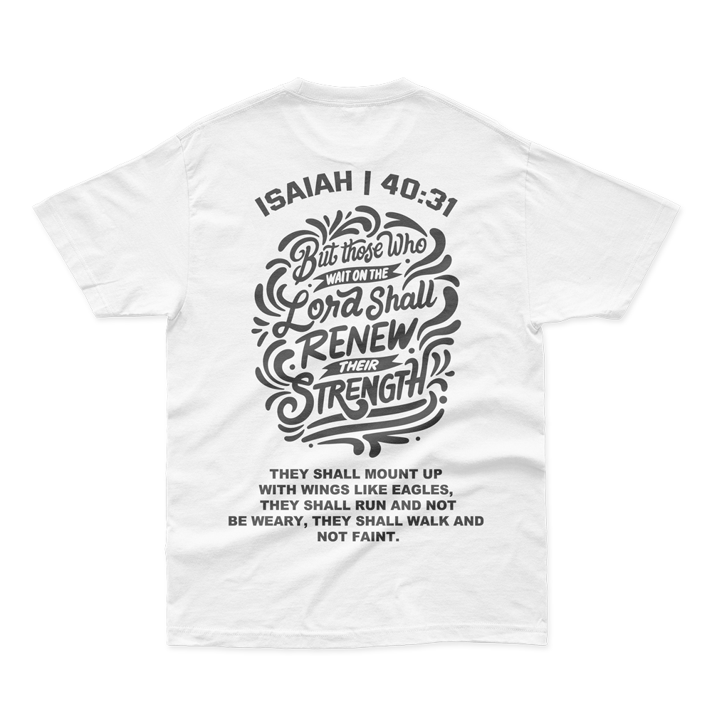 It Clothing Wear LLC Isaiah 40:31 Eagles Tee (White/Black) XL